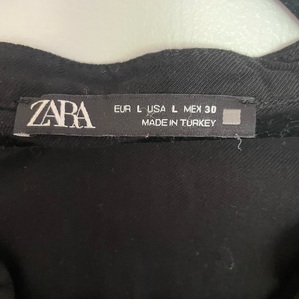 Black Zara Blouse with gold buttons